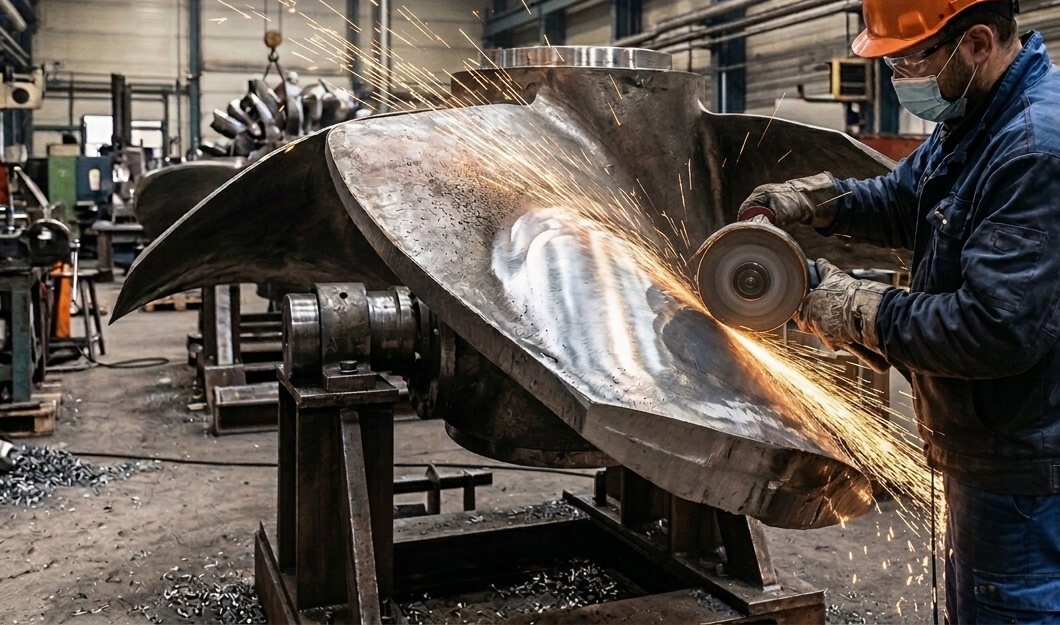 KraFlex abrasive wheels being finished on the production line