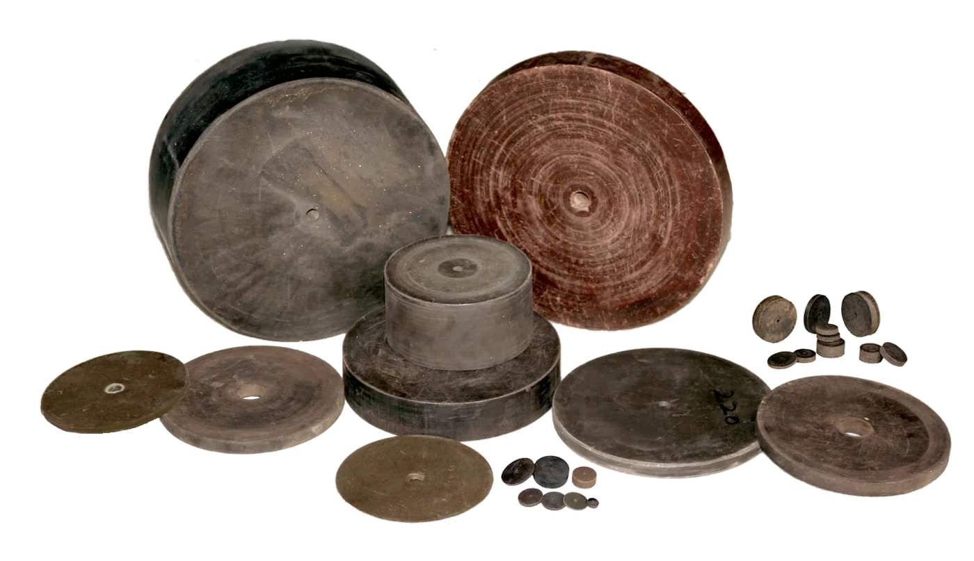 The kraflex wheel range, from large bench wheels down to small mounted wheels